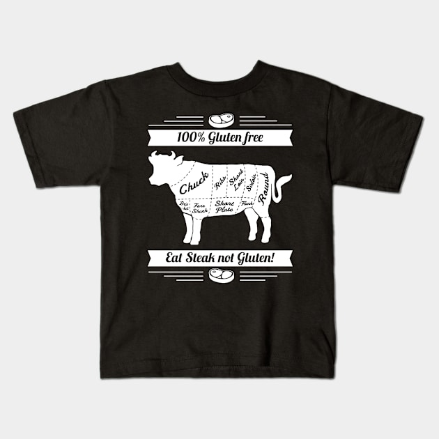 Funny Meatlovers BBQ Design Kids T-Shirt by boobear_studio